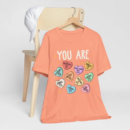 You Are Christian Shirt – Bible Verse Conversation Heart Faith Tee