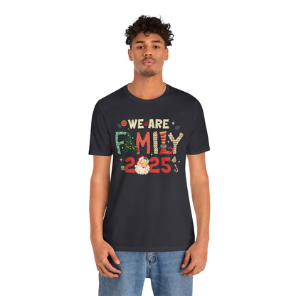 Vintage We Are Family Christmas Shirt – Retro Santa & Tree Matching Holiday Tee