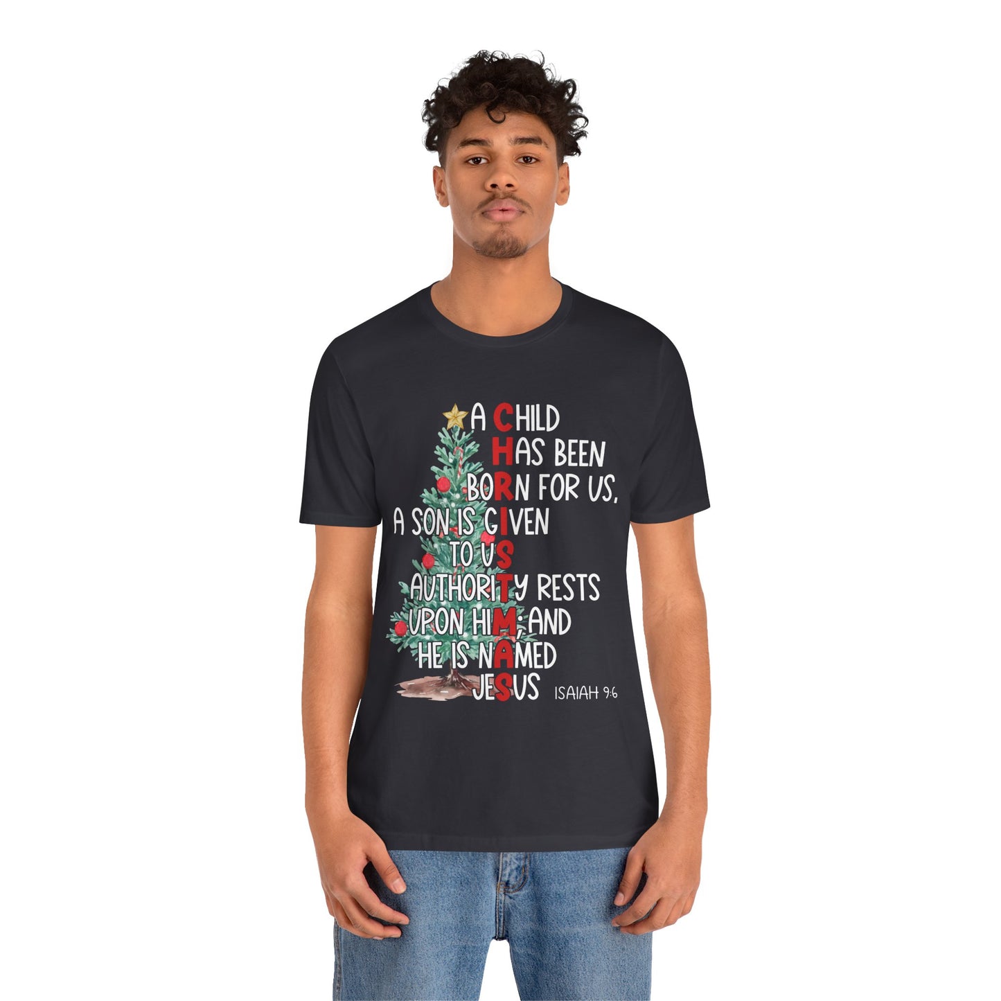 Christmas Jesus Mighty God Shirt – Isaiah 9:6 Christian Bible Verse Holiday Tee