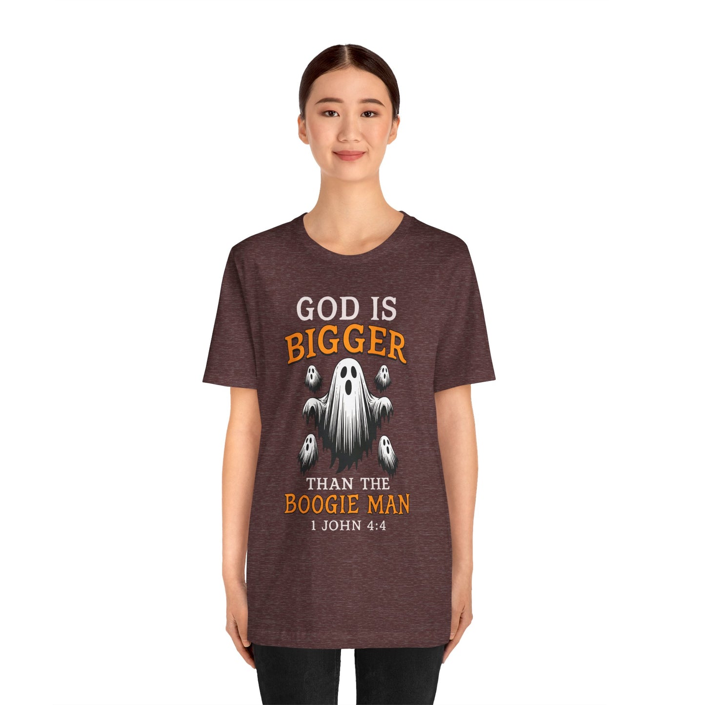 God Is Bigger Than the Boogie Man Shirt – Christian Ghost Halloween Faith Tee