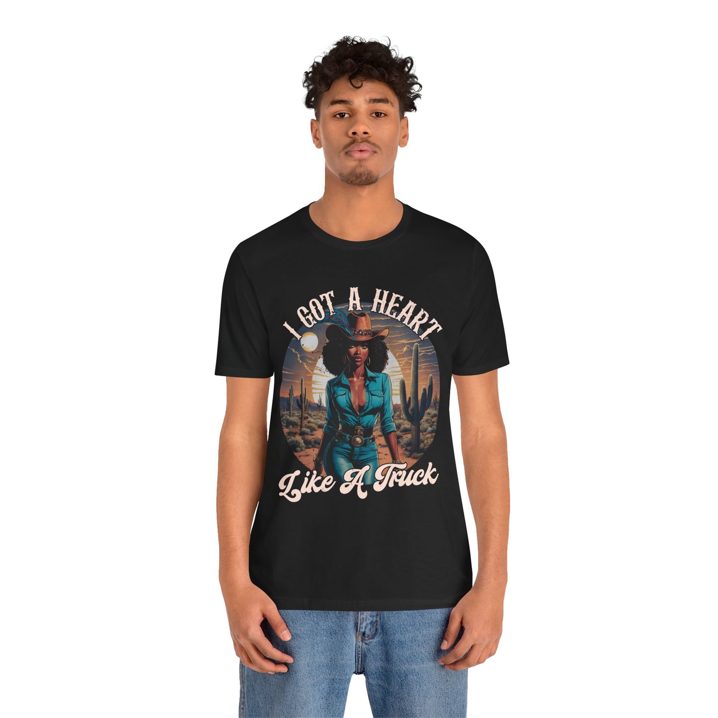 Heart Like A Truck Shirt – Black Cowgirl Christian Desert Western Tee