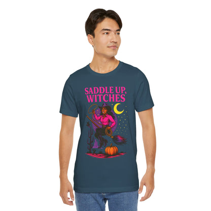 Saddle Up Witches Shirt – Black Cowgirl Western Halloween Tee