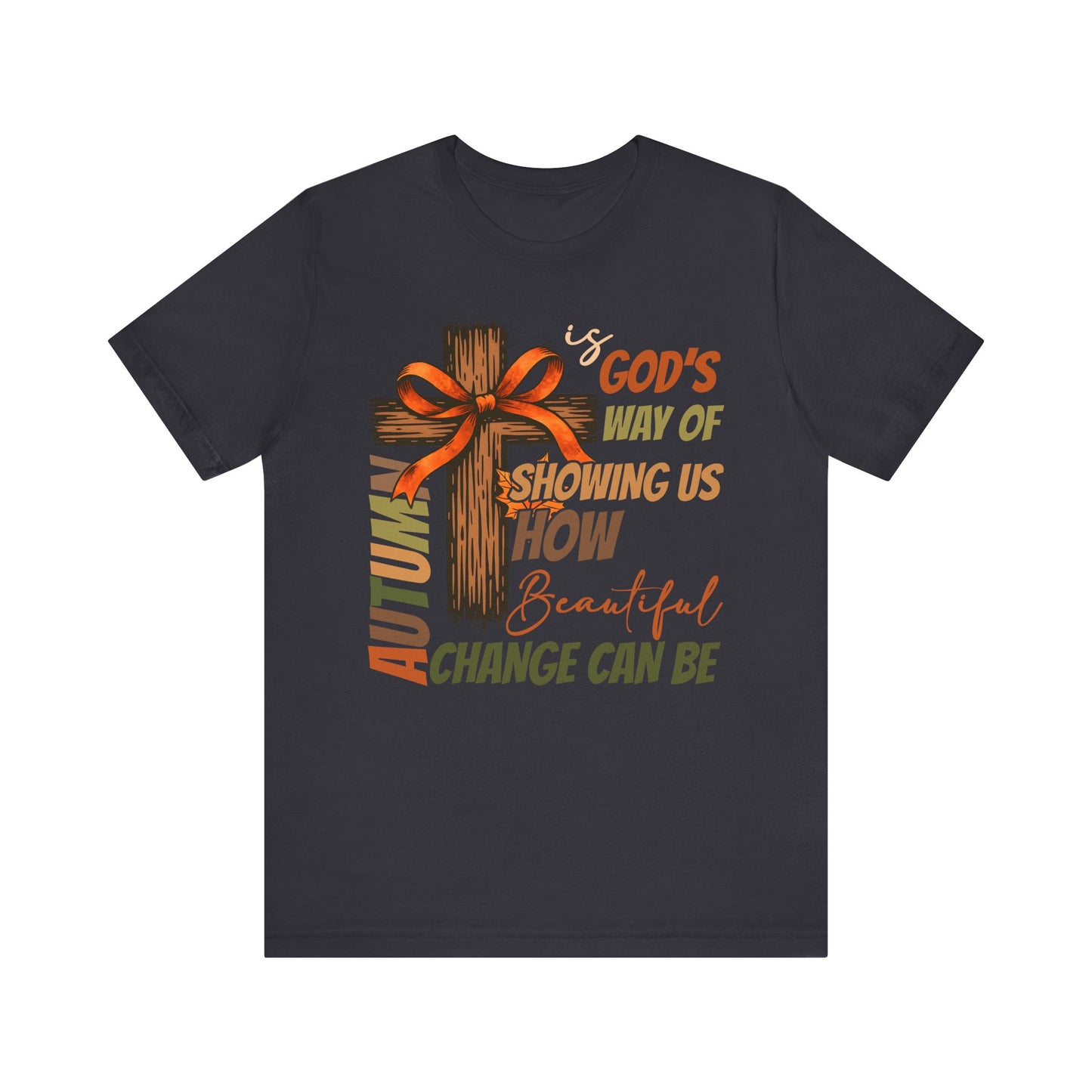 Autumn Is God’s Way Shirt – Coquette Bow Christian Cross Fall Thanksgiving Tee