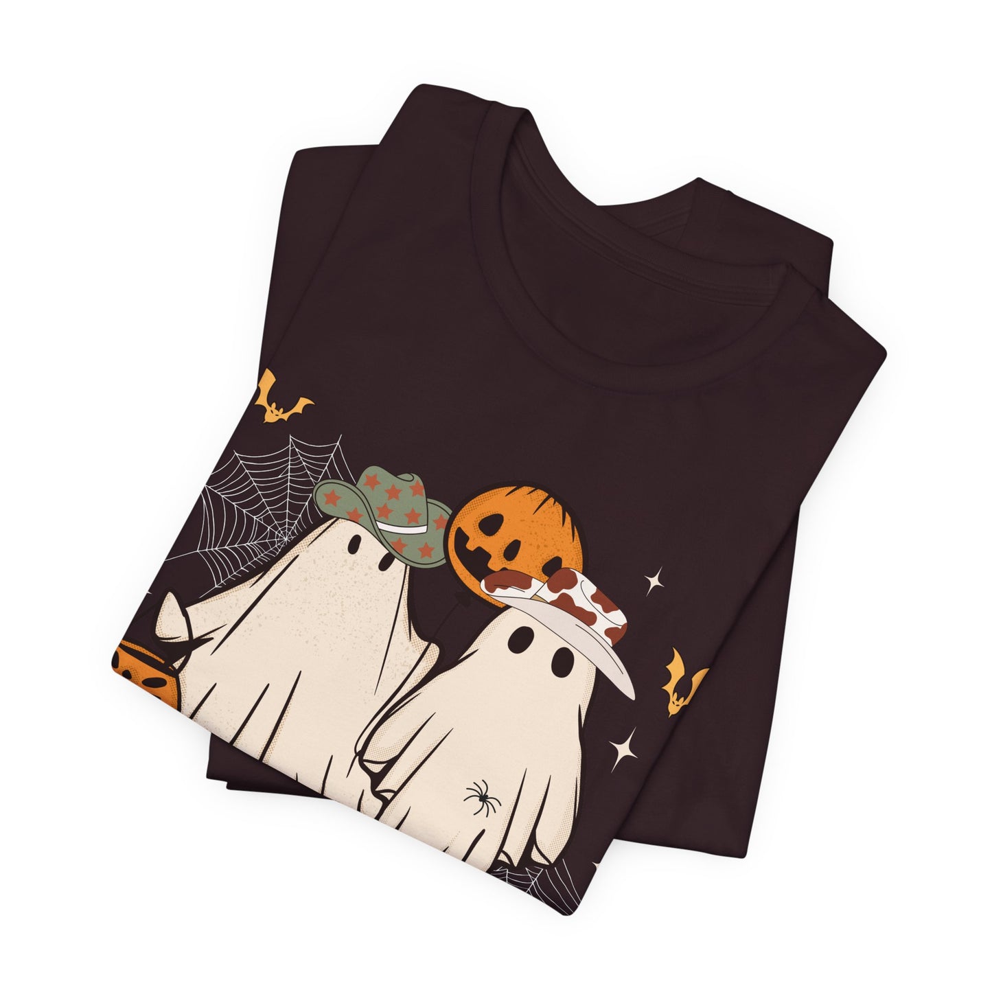 Ghostal Coastal Cowgirl T-Shirt, Western Ghost Halloween Tee, Spooky Cute Rodeo Shirt