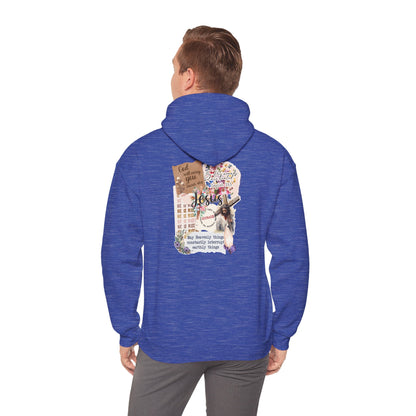 Jesus Collage Floral Hoodie – Christian Faith Bible Verses Cross Pullover