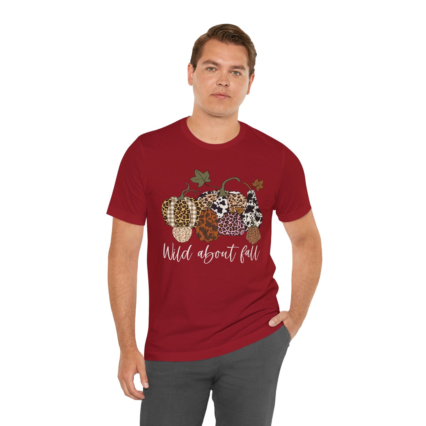 Wild About Fall Shirt – Pumpkin Leopard Plaid Autumn Thanksgiving Tee