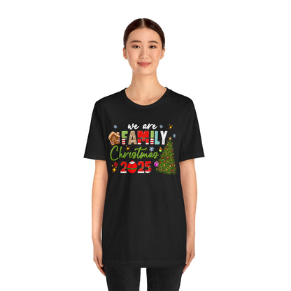 We Are Family Christmas Shirt – Matching Holiday Tee with Christmas Tree Lights