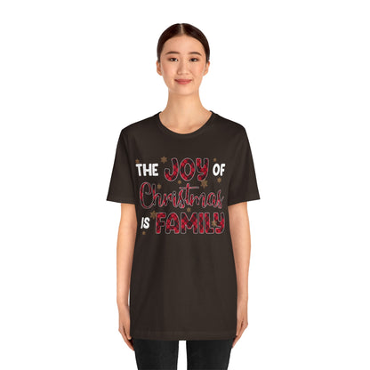 The Joy of Christmas is Family Shirt – Buffalo Plaid Matching Holiday Tee
