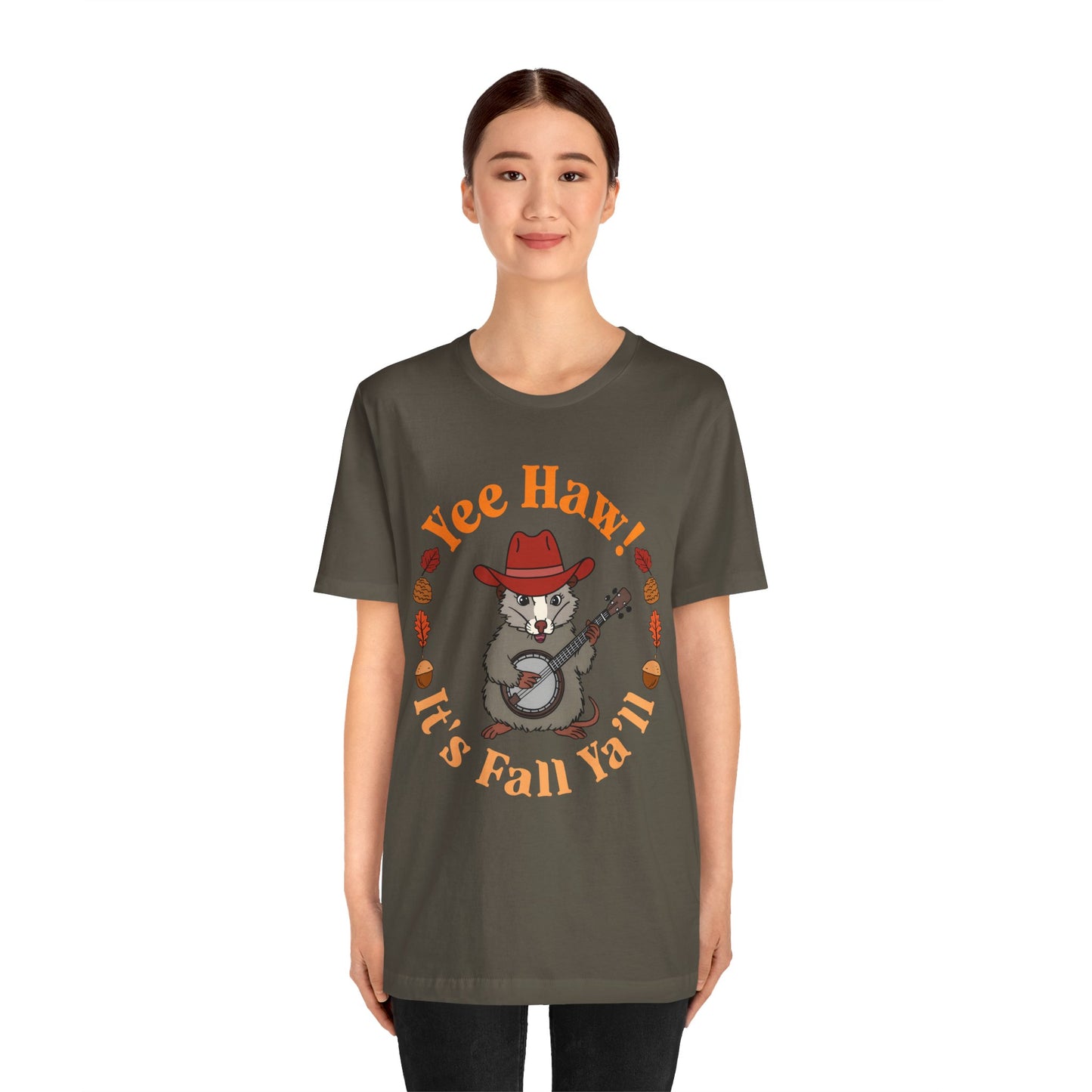 Yee Haw It’s Fall Y’all Shirt – Funny Possum Country Western Rodeo Tee