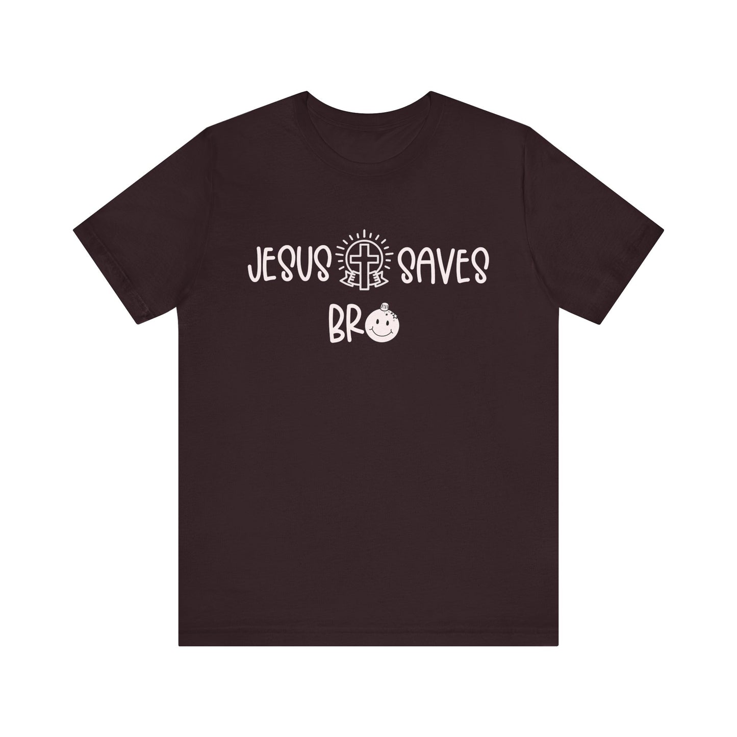 Jesus Saves Bro Shirt – Christian Cross Bold Faith Christmas Holiday Tee