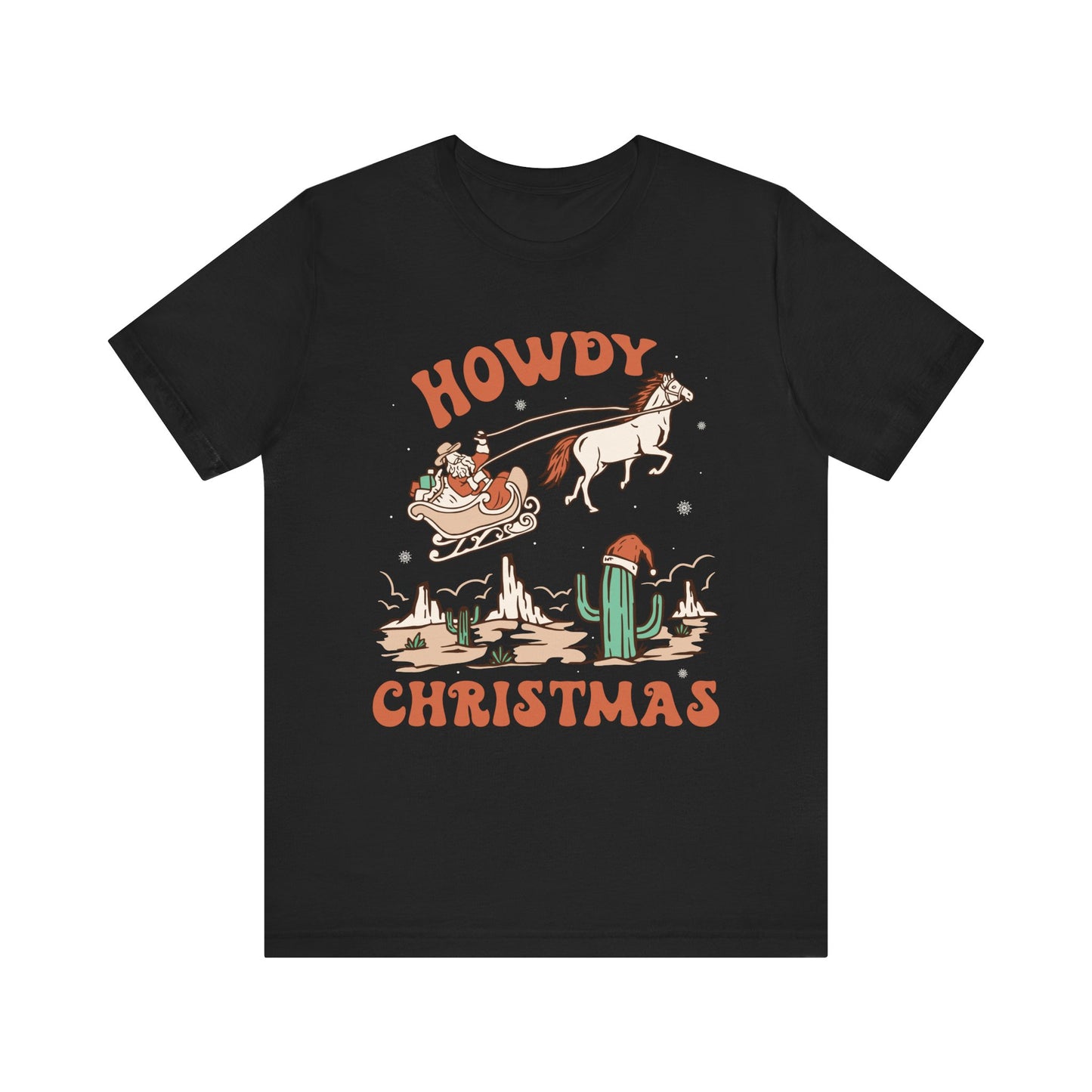 Howdy Christmas Shirt – Vintage Cowboy Santa on Horse Retro Western Holiday Tee