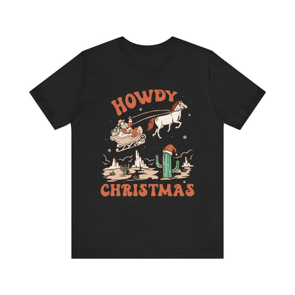 Howdy Christmas Shirt – Vintage Cowboy Santa on Horse Retro Western Holiday Tee