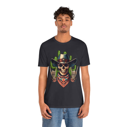 Skeleton Cowboy Howdy Shirt – Rock Hand Skull Western Rodeo Texas Tee