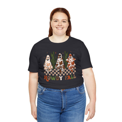 Howdy Fall Retro Ghost Shirt – Western Cowboy Cowgirl Halloween Tee