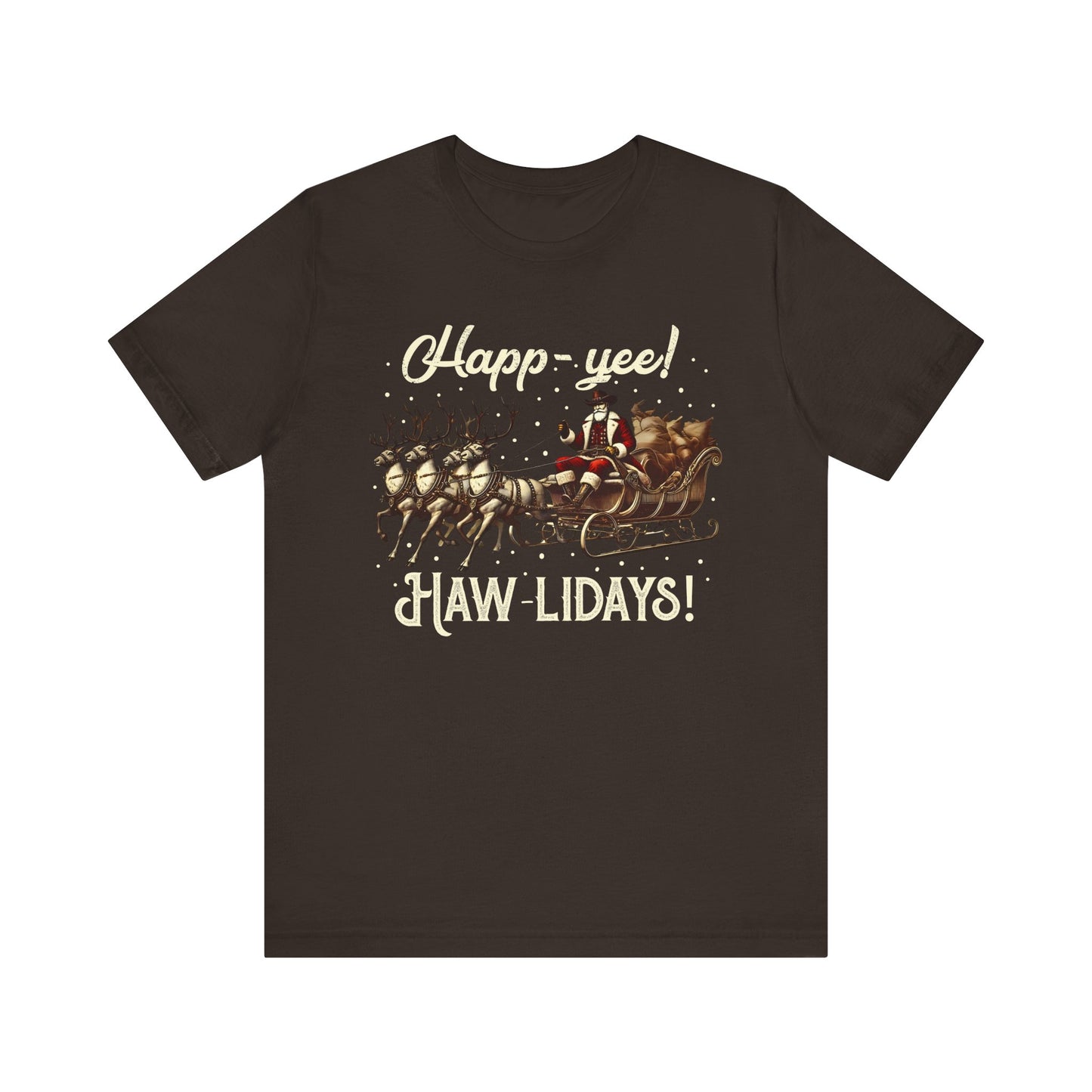 Happy Yeehaw Holidays Shirt – Funny Western Howdy Santa Christmas Tee