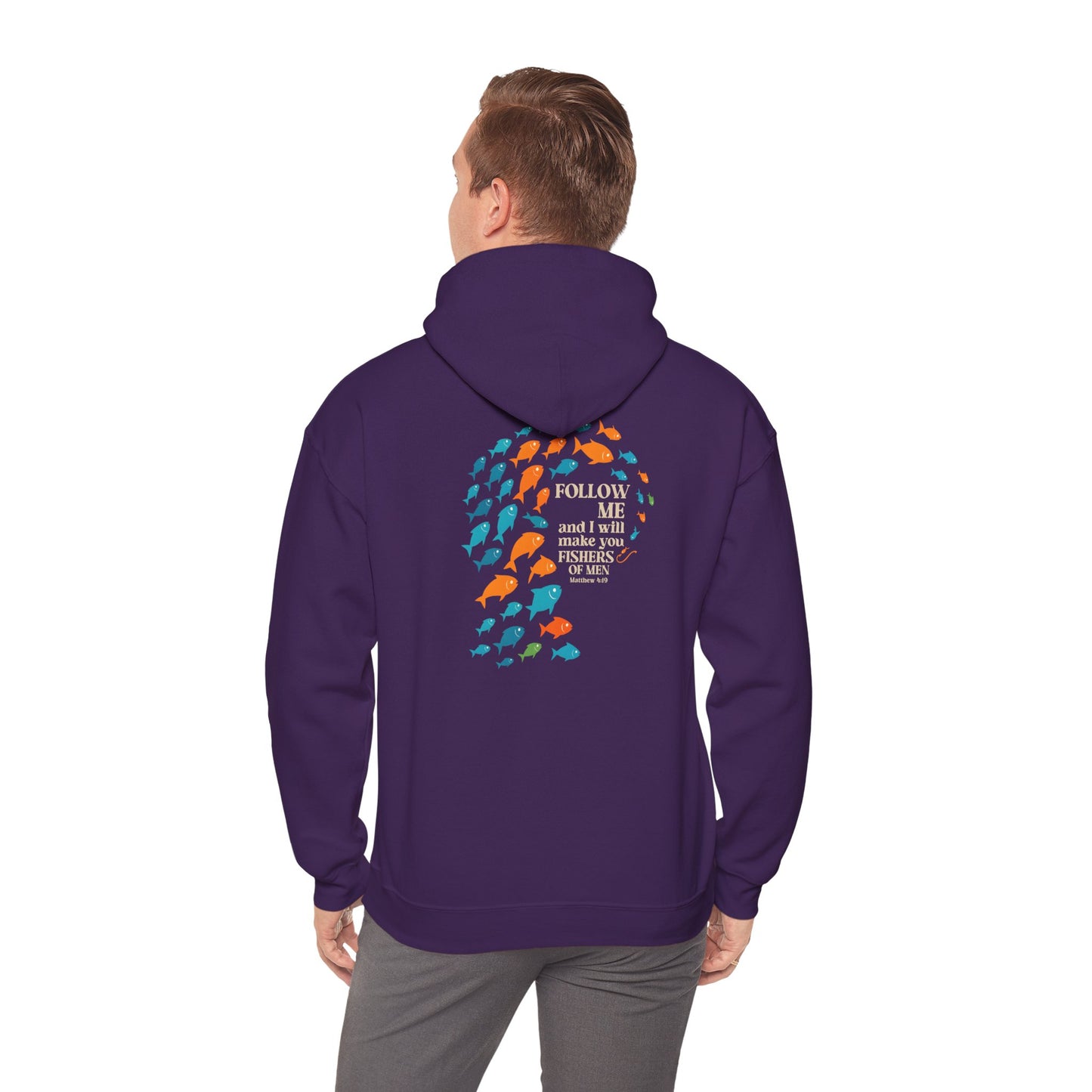 Fishers of Men Hoodie – Matthew 4:19 Bible Verse Christian Fishing Pullover