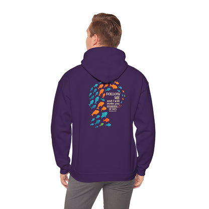 Fishers of Men Hoodie – Matthew 4:19 Bible Verse Christian Fishing Pullover