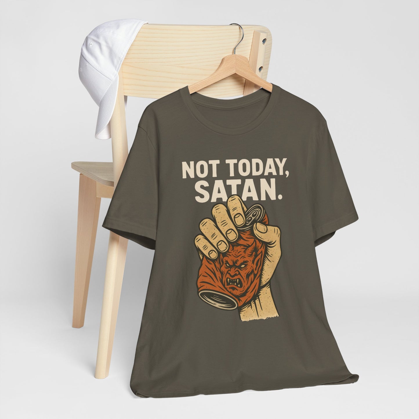 Not Today Satan Shirt – Funny Christian Faith Halloween Anti-Devil Tee