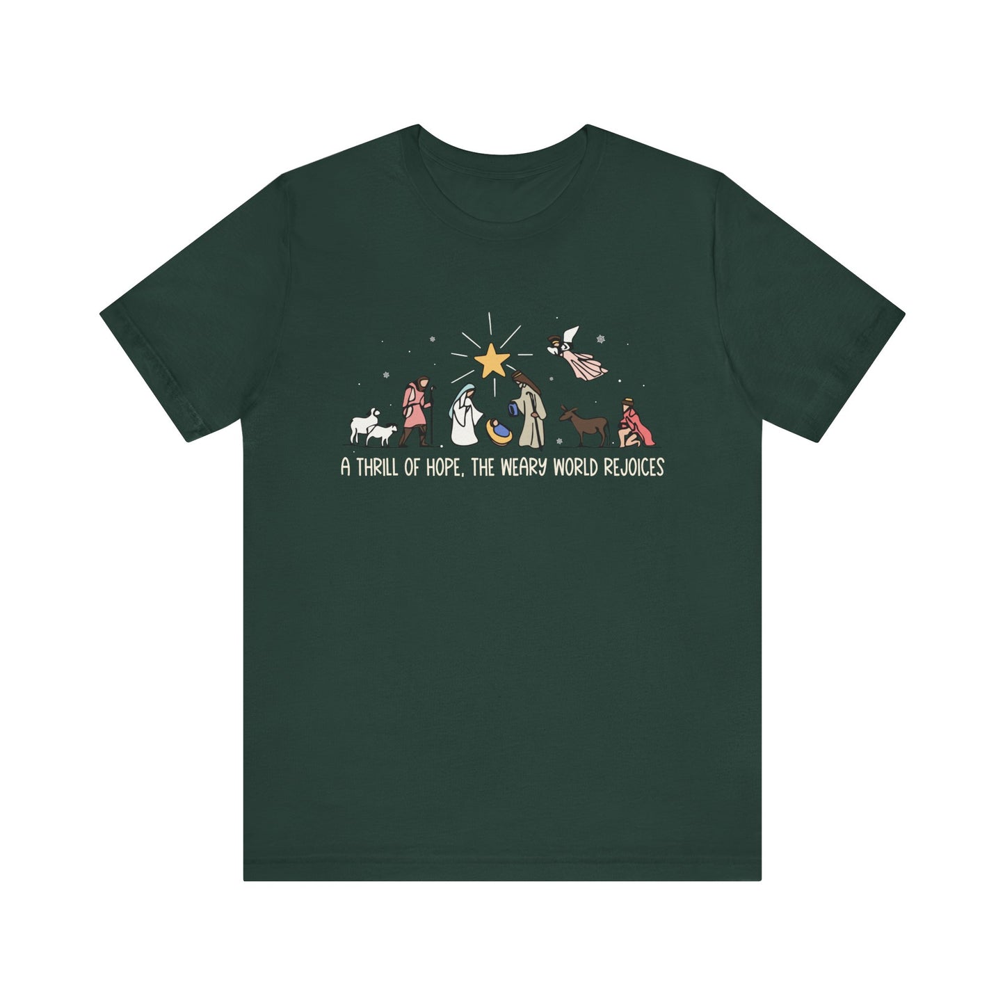 Thrill of Hope Shirt – Christian Christmas Tee, Faith-Filled Jesus Holiday Top