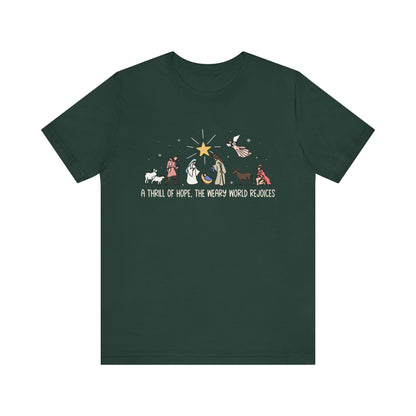Thrill of Hope Shirt – Christian Christmas Tee, Faith-Filled Jesus Holiday Top