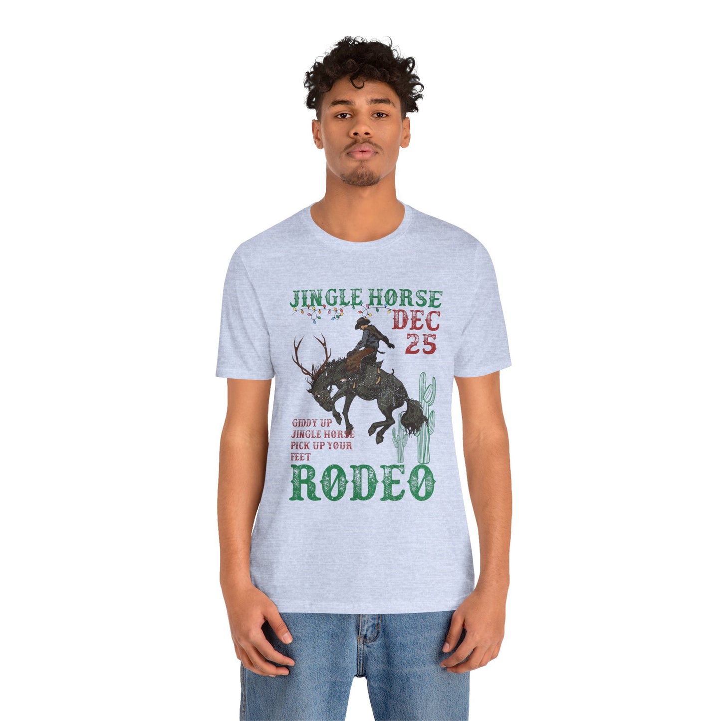 Giddy Up Jingle Horse Shirt – Western Rodeo Howdy Christmas Holiday Tee