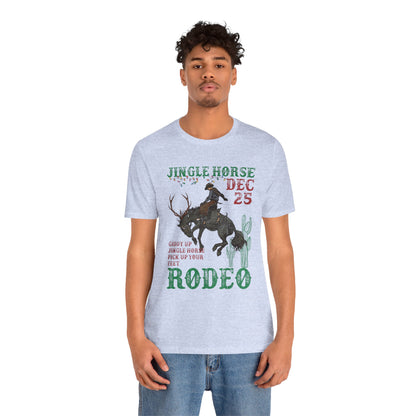 Giddy Up Jingle Horse Shirt – Western Rodeo Howdy Christmas Holiday Tee