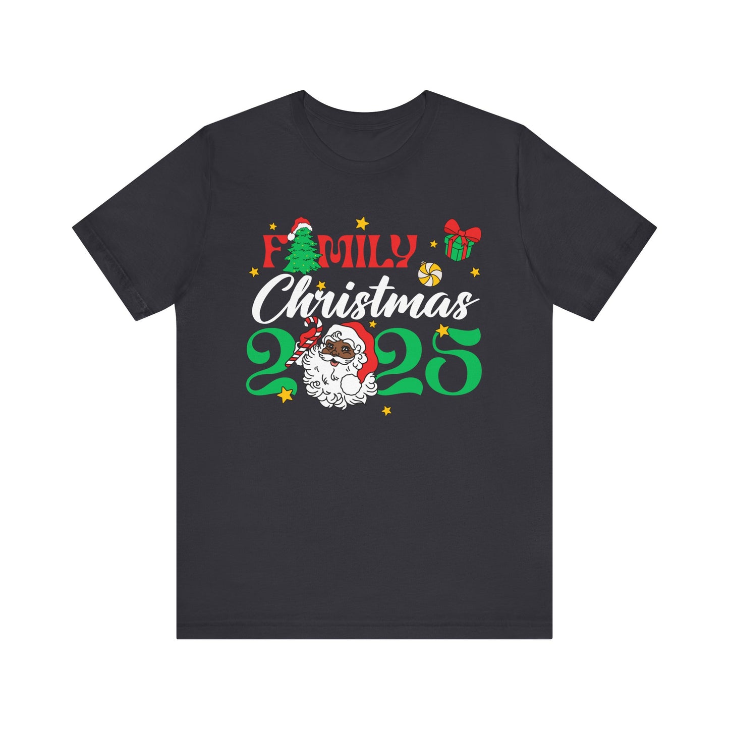 Family Christmas 2025 Shirt – Black Santa Afrocentric Matching Holiday Tee