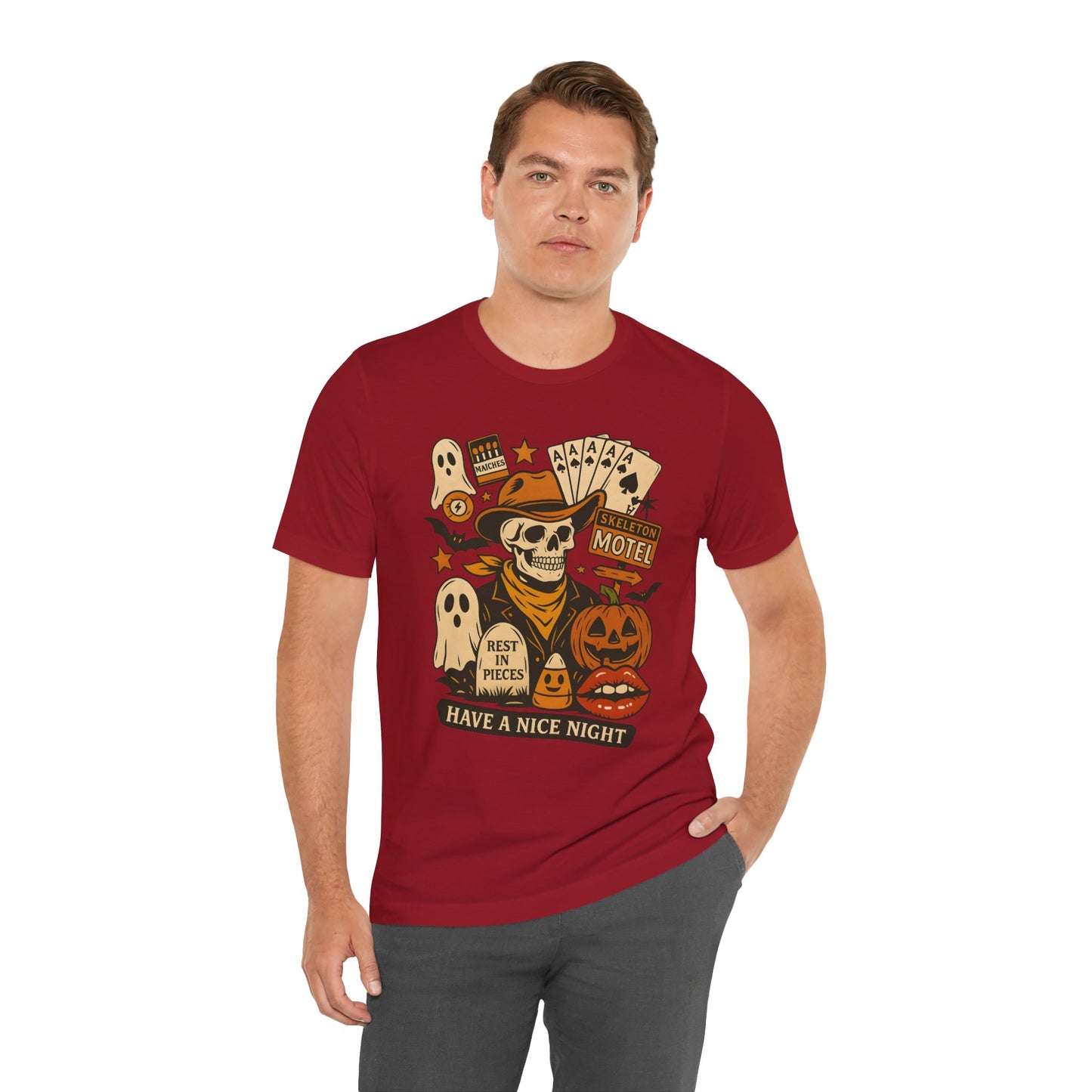 Have A Nice Night Shirt – Spooky Cowboy Skeleton Western Halloween Tee