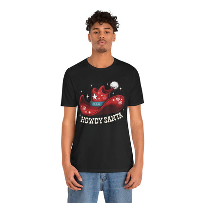 Howdy Santa Shirt – Funny Cowboy Claus Western Christmas Holiday Pajama Tee