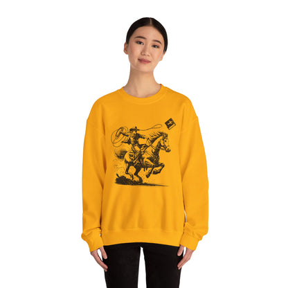 Retro Cowboy Riding Horse Sweatshirt – Christian Scripture Western Rodeo Pullover