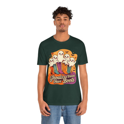 Ghouls Just Wanna Have Boots Shirt – Western Cowgirl Ghost Halloween Tee