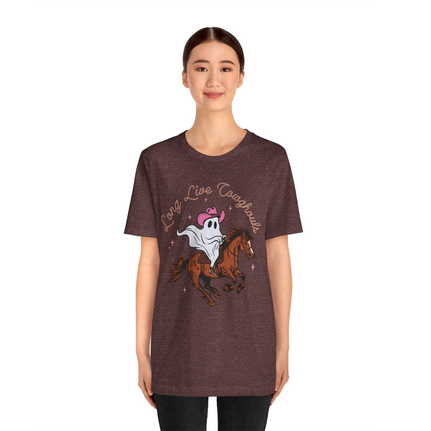 Long Live Cowghouls T-Shirt, Western Ghost Cowgirl Halloween Tee, Spooky Rodeo Shirt