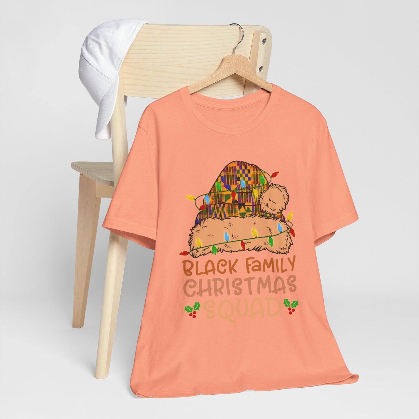 Black Family Christmas Squad Shirt – Kente Santa Hat African Heritage Holiday Tee