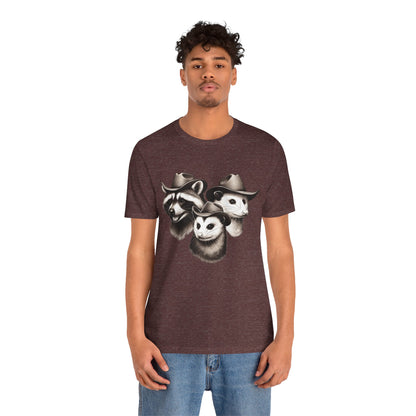 Cowboy Trash Trio Shirt – Opossum Raccoon Western Rodeo Funny Tee