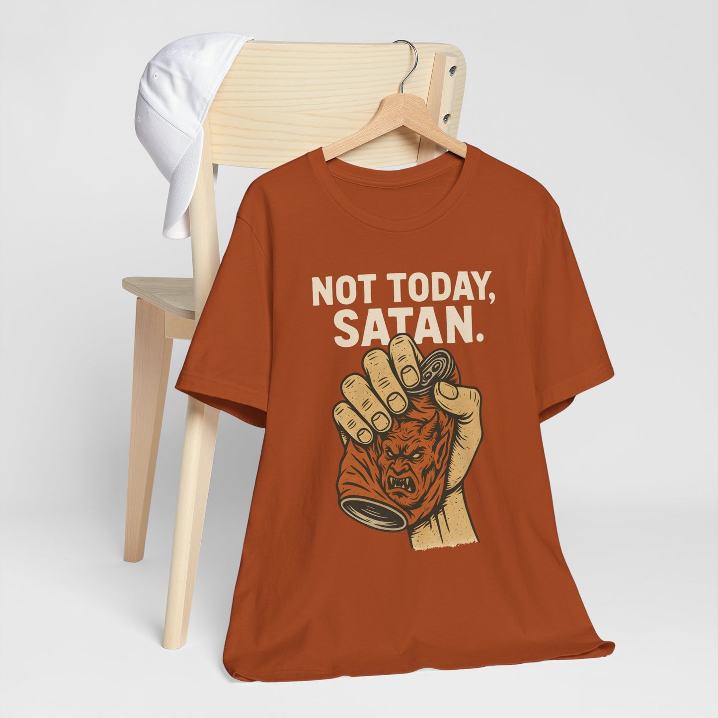 Not Today Satan Shirt – Funny Christian Faith Halloween Anti-Devil Tee