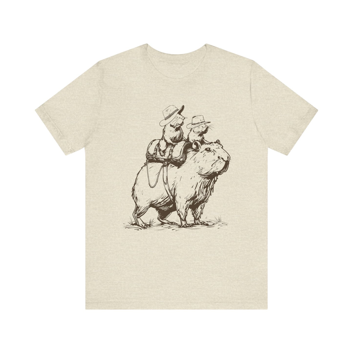 Vintage Rat Riding Capybara Shirt – Funny Western Cowboy Rodeo Tee