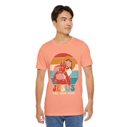 Hey Devil Jesus Has Your Back T-Shirt, Funny Christian Retro Halloween Tee