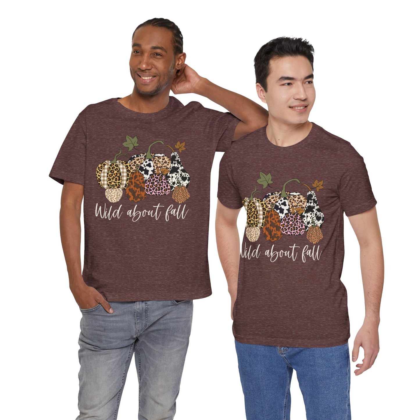 Wild About Fall Shirt – Pumpkin Leopard Plaid Autumn Thanksgiving Tee