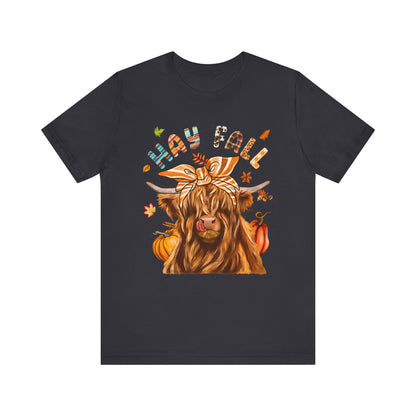 Hay Fall Highland Cow Shirt – Thankful Heifer Cute Farm Girl Thanksgiving Tee