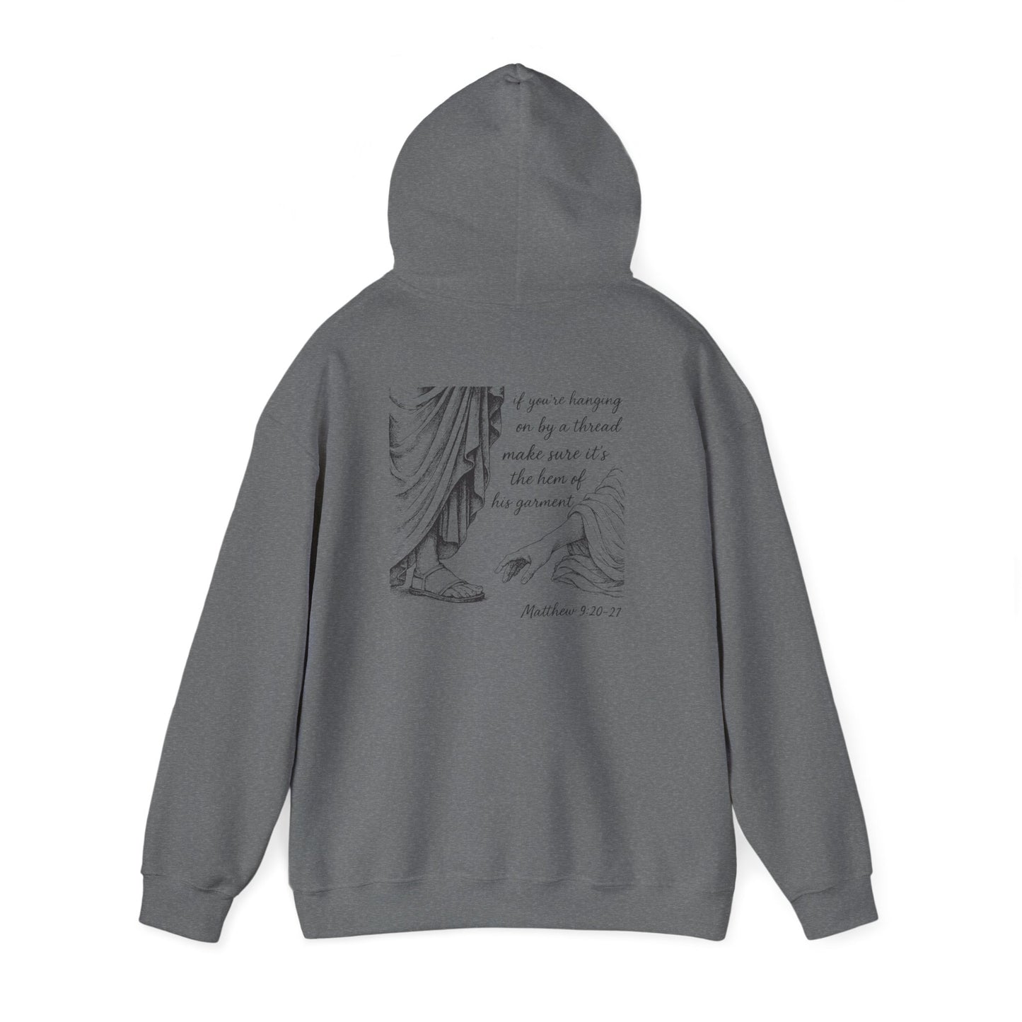 Hem of His Garment Hoodie – Matthew Bible Verse Christian Faith Pullover