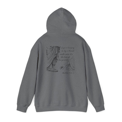 Hem of His Garment Hoodie – Matthew Bible Verse Christian Faith Pullover