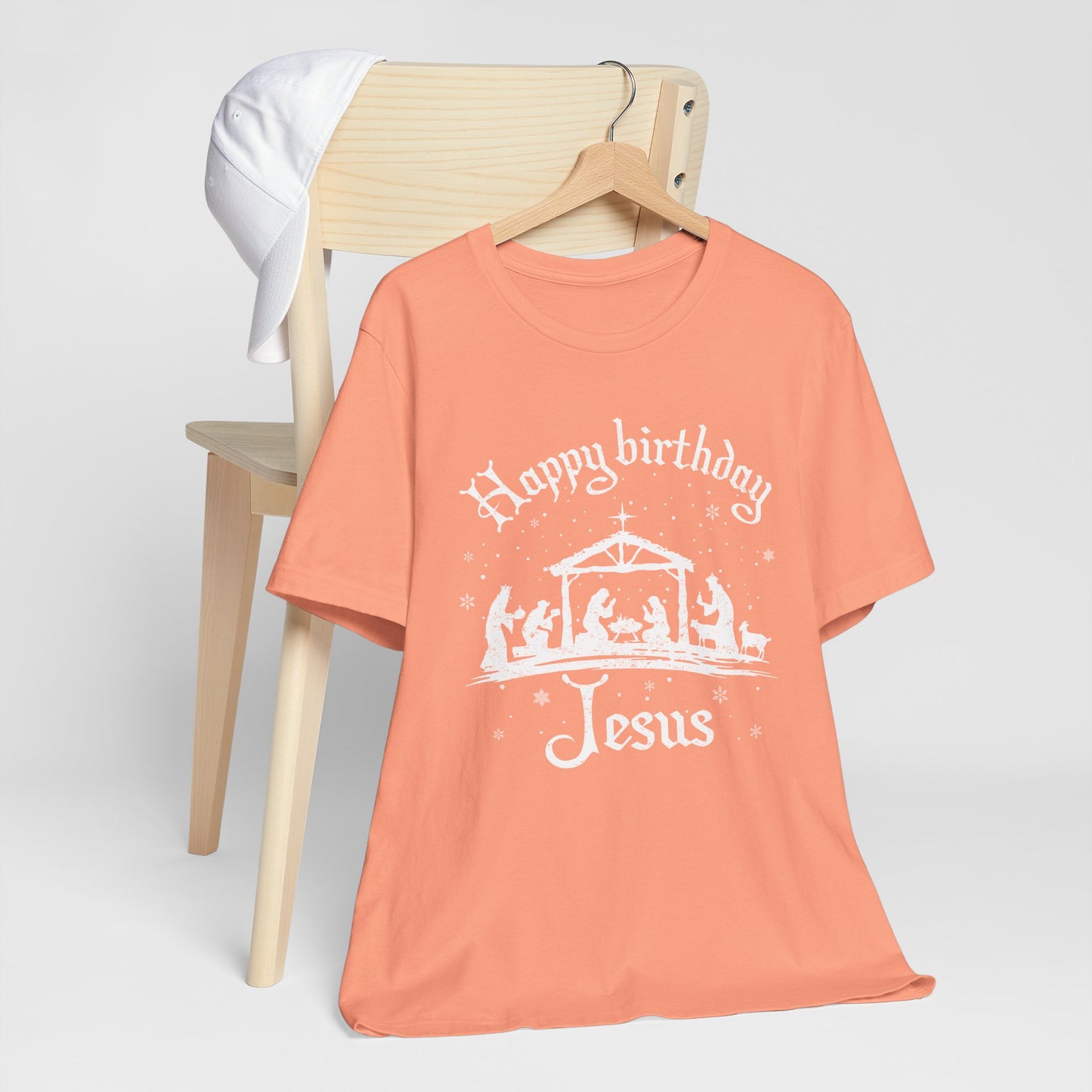 Happy Birthday Jesus Shirt – Christian Nativity Faith-Focused Christmas Tee