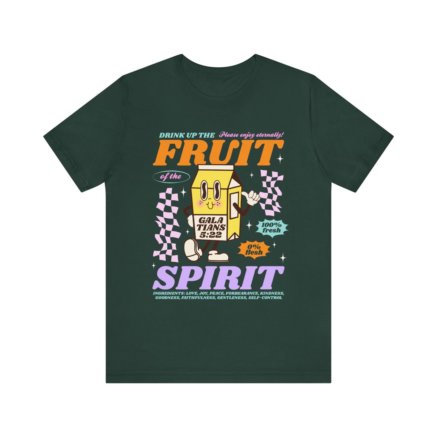Christian Fruit Shirt – Drink Up Milk Bottle Faith Graphic Tee