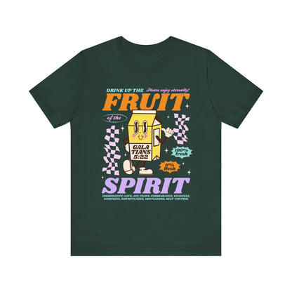 Christian Fruit Shirt – Drink Up Milk Bottle Faith Graphic Tee