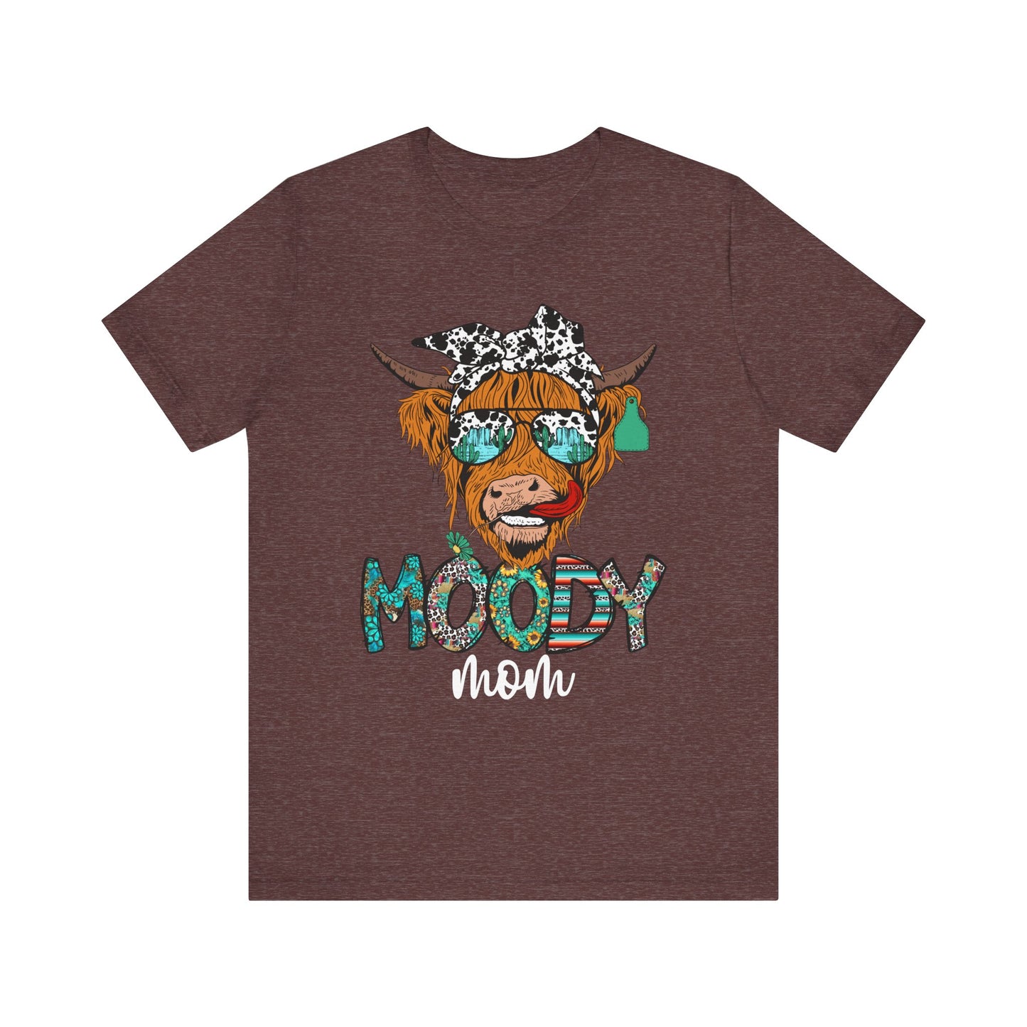 Western Moody Mom Shirt – Highland Cow Sunglasses Country Life Ranch Vibe Tee