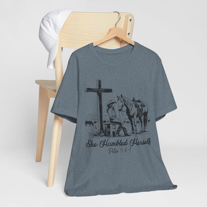 She Humbled Herself Shirt – Christian Faith Western Rodeo Country Tee
