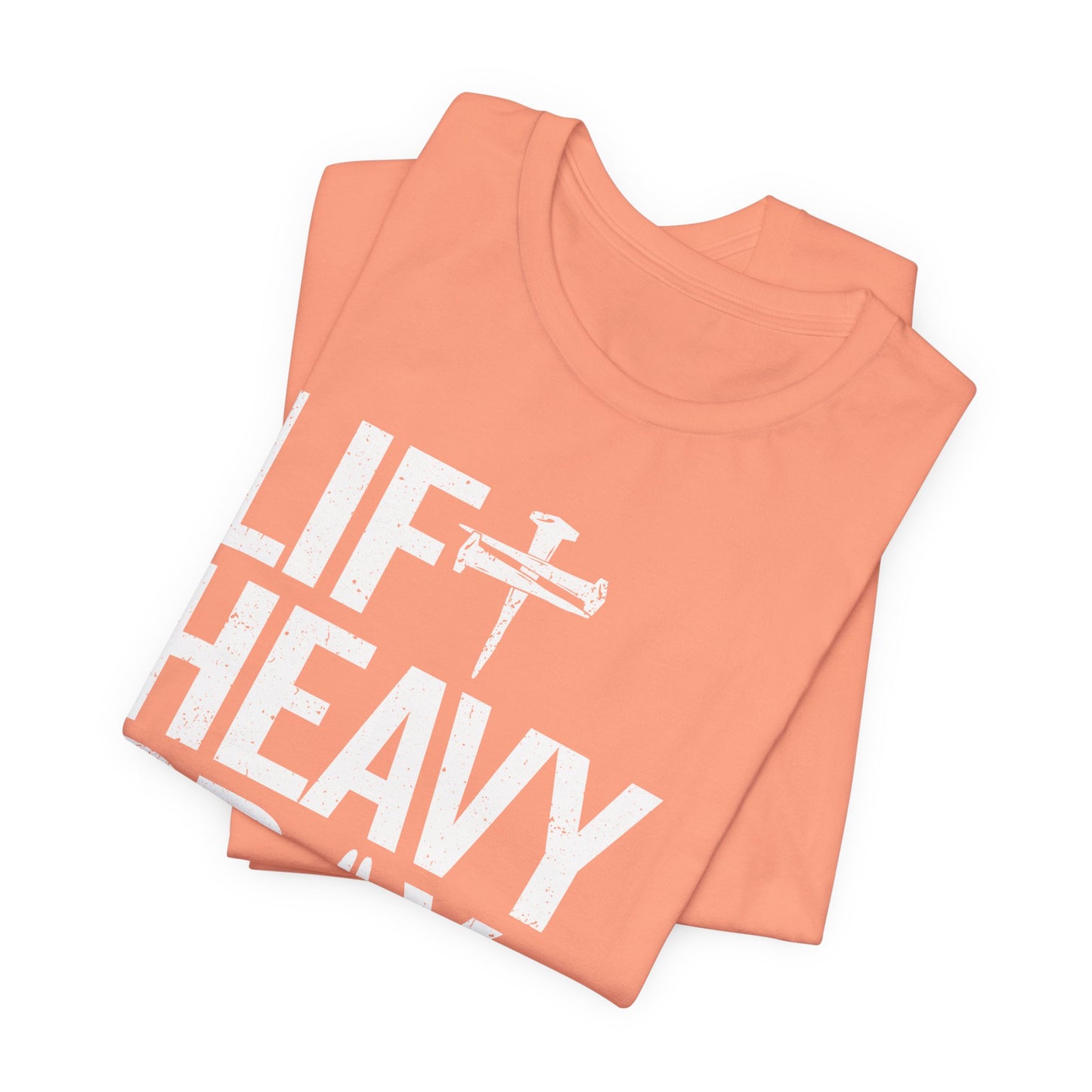 Lift Heavy Pray Hard Cross Nails Trendy Christ Gym Vintage T-Shirt