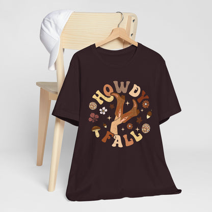 Retro Groovy Howdy Fall Shirt – Western Cowgirl Thanksgiving Rodeo Tee