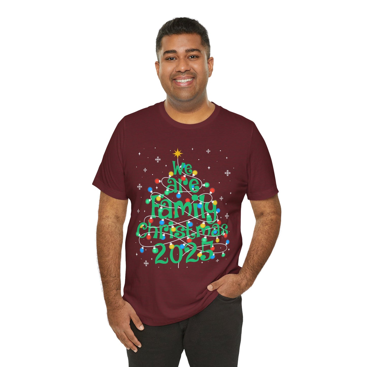We Are Family Christmas 2025 Shirt – Matching Holiday Tree Lights Reunion Tee