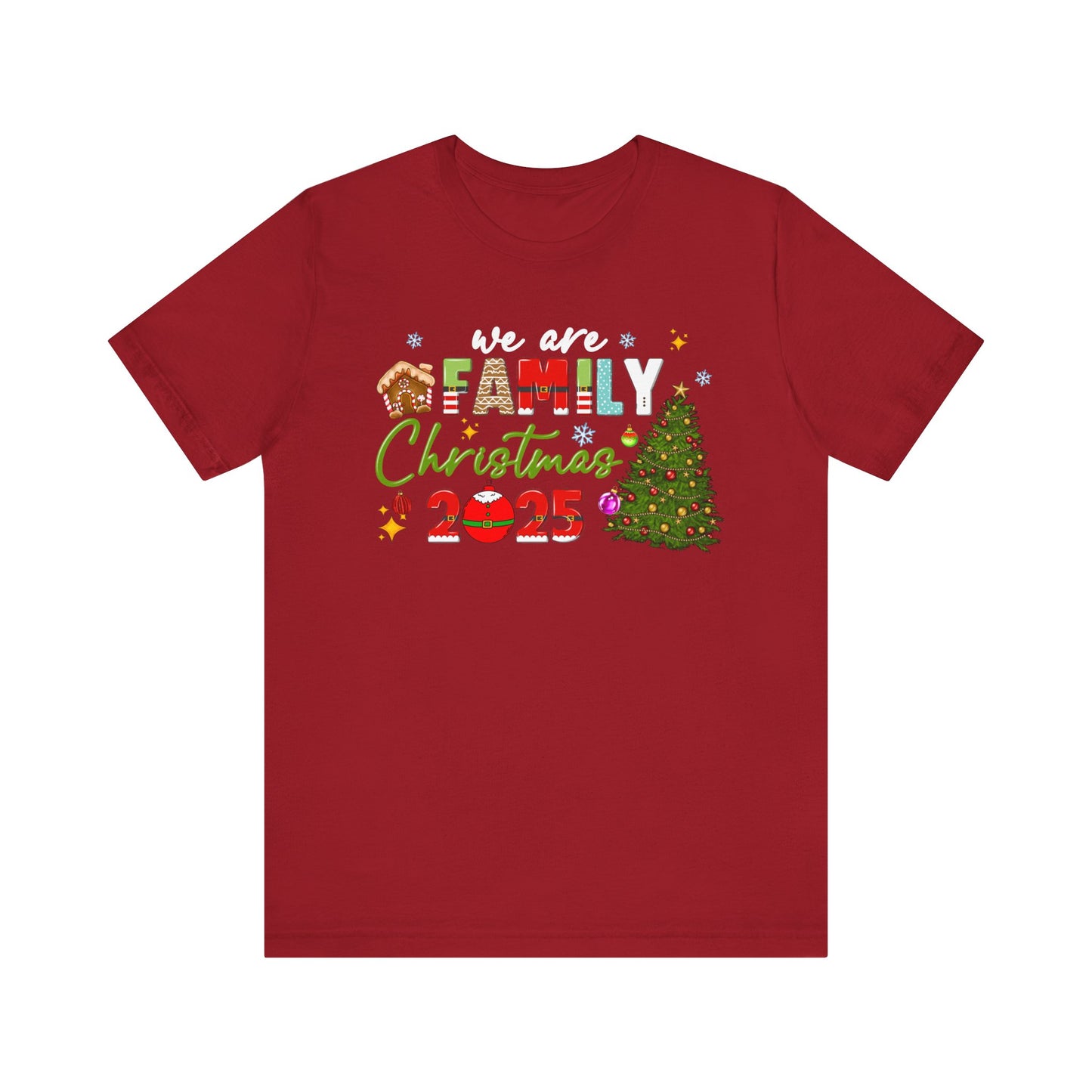 We Are Family Christmas Shirt – Matching Holiday Tee with Christmas Tree Lights